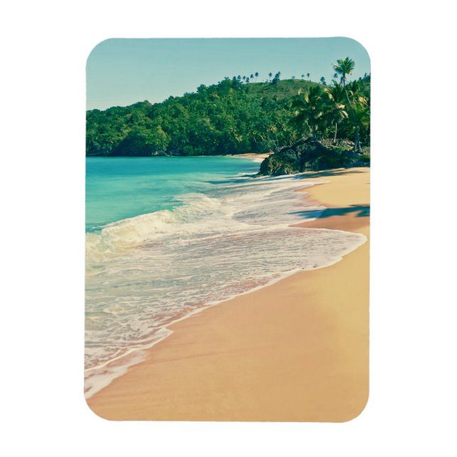 Tranquil Tropical Island Beach Magnet (Vertical)