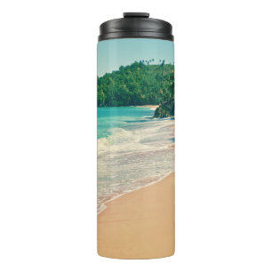 Tranquil Tropical Island Beach Thermal Tumbler