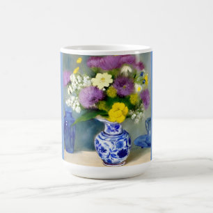 Tranquil Vase of Flowers Print Coffee Mug