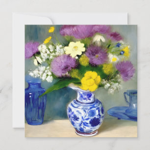 Tranquil Vase of Flowers Print Invitation