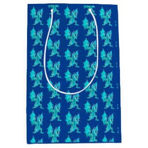 Tranquil Water Dragon Design Medium Gift Bag