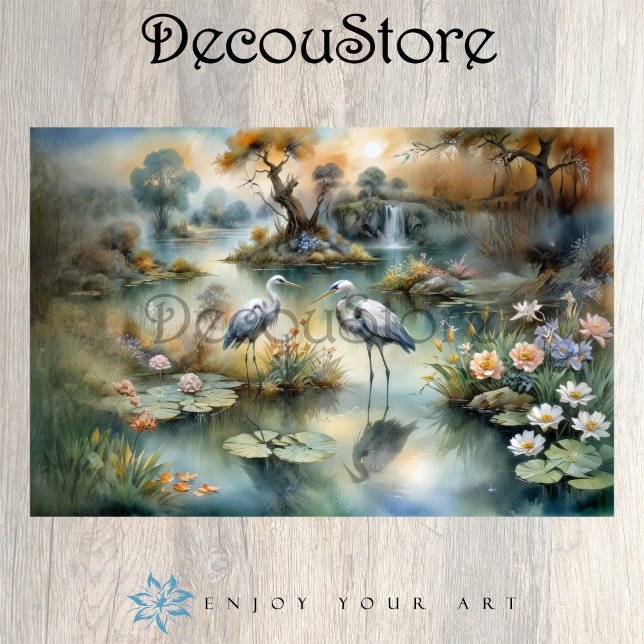 Tranquil Waters Decoupage Tissue Paper (Creator Uploaded)
