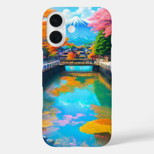 Tranquil Waters: Mt. Fuji's Reflection iPhone 16 Case