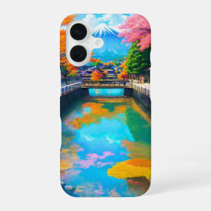 Tranquil Waters: Mt. Fuji's Reflection iPhone 16 Case