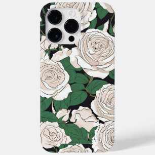 Tranquil White Rose pattern  Case-Mate iPhone 14 Pro Max Case