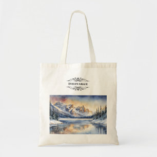 Tranquil Winter Banff National Park Tote Bag