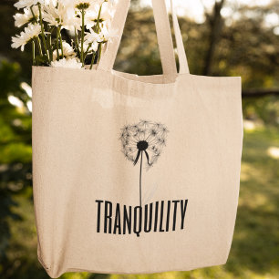 Tranquility Dandelion Serenity Stylish Modern Tote Bag