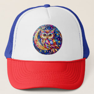 Tranquility in Glass A Floral Stained Glass Window Trucker Hat