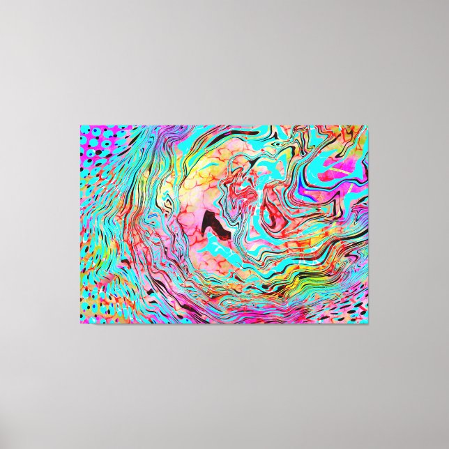 Tranquillity Abstract Fluid Art Canvas Print (Front)