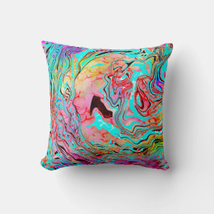 Tranquillity Abstract Fluid Art    Cushion