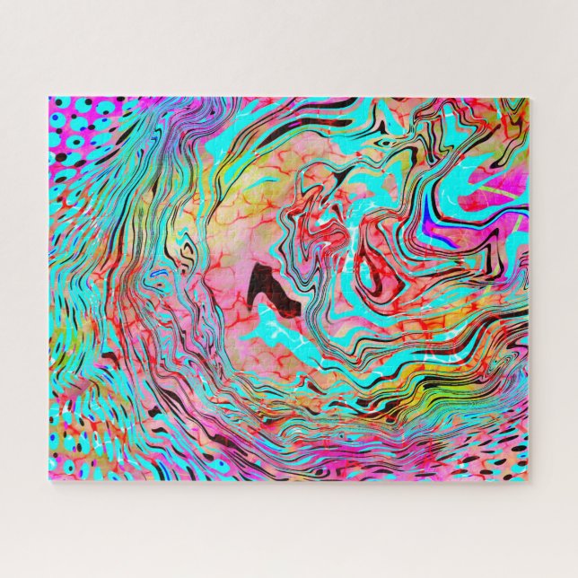 Tranquillity Abstract Fluid Art    Jigsaw Puzzle (Horizontal)