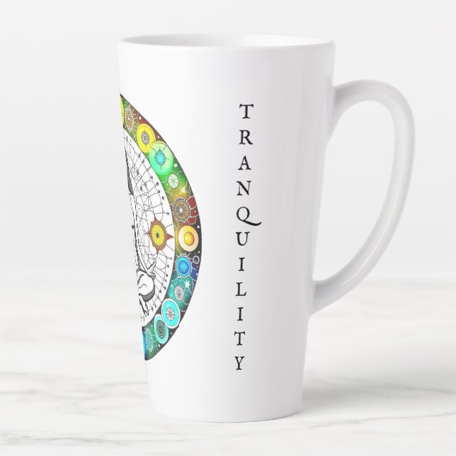 Tranquillity and Serenity Peaceful Meditation Latte Mug (Right)