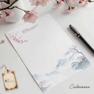 Tranquillity Awaits Custom Letterhead