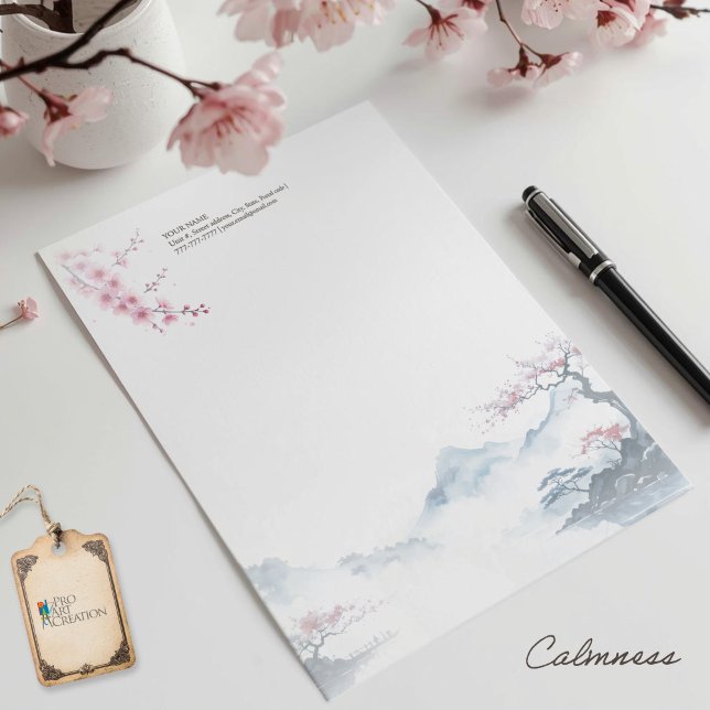 Tranquillity Awaits Custom Letterhead (Creator Uploaded)