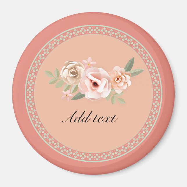 Tranquillity, beautiful floral design template, magnet (Front)