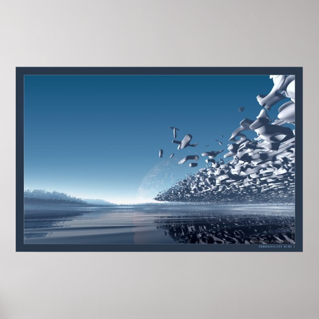 Tranquillity Blue I Poster (Front)