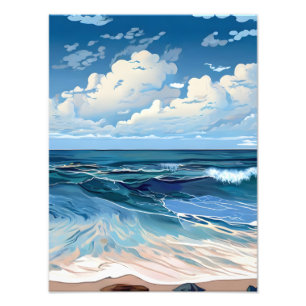 Tranquillity by the Shore: Beach Bliss Photo Print