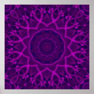 Tranquillity Fractal Kaleidoscope Poster