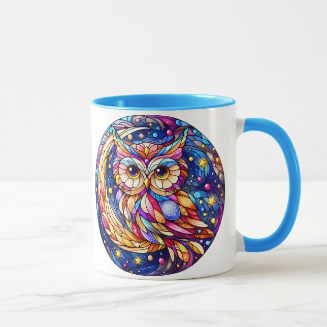 Tranquillity in Glass A Floral Stained Glass Windo Mug (Right)