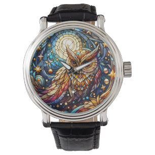 Tranquillity in Glass A Floral Stained Glass Windo Watch