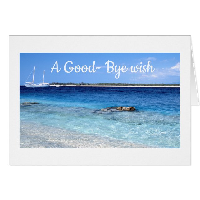 Tranquillity  ocean greeting card (Front Horizontal)