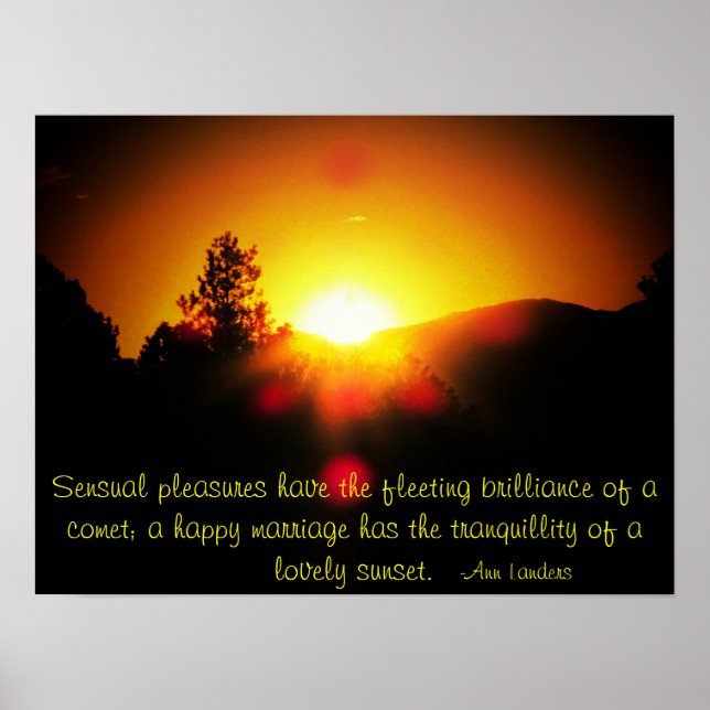 Tranquillity of  a happy marriage - Ann Landers Poster (Front)