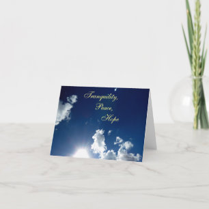 Tranquillity Peace Hope Clouds Note Card