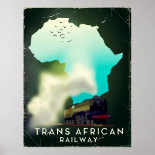 Trans African Railway Travel poster