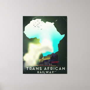 Trans African Railway Travel poster Canvas Print