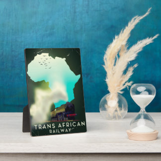 Trans African Railway Travel poster Plaque