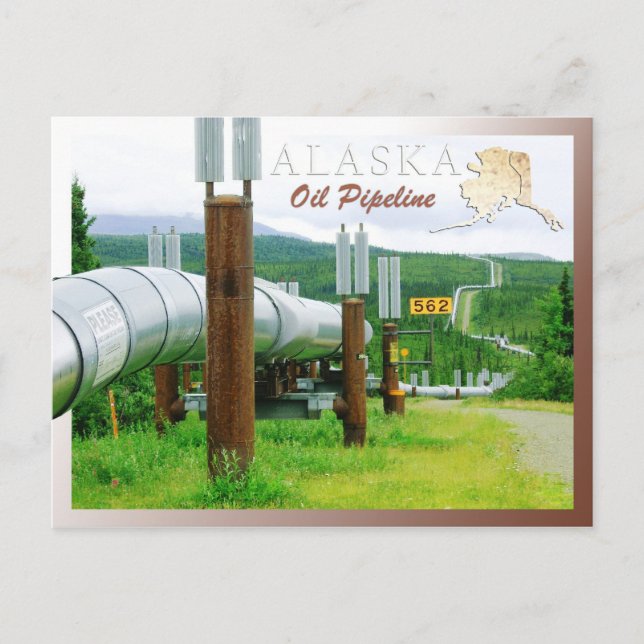 Trans-Alaska Pipeline System, Alaska Postcard (Front)