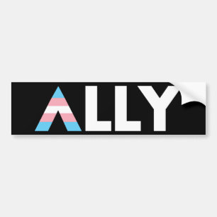Trans Ally LGBTQ Transgender LGBT Bumper Sticker