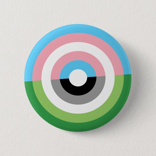 Trans and Aromantic Pride Button (Front)