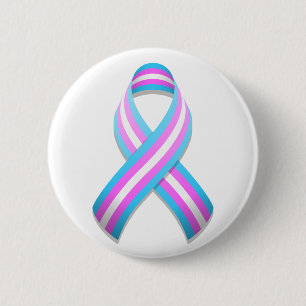 Trans Awareness Ribbon Button