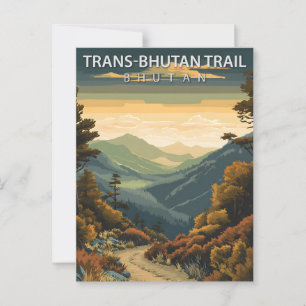 Trans-Bhutan Trail Bhutan Vintage Travel Postcard