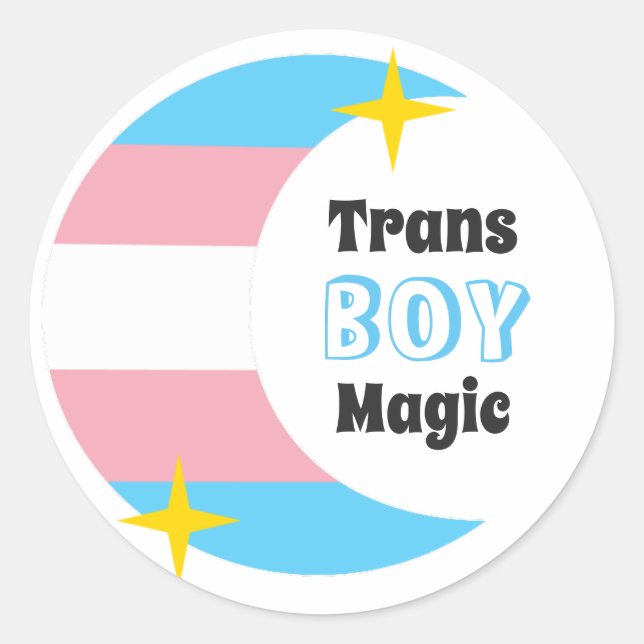 Trans Boy Magic Stickers (Front)