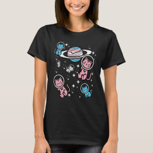 Trans Cats In Space Transgender Transsexual Pride  T-Shirt