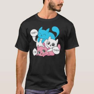 Trans Cats They Them Their Pronouns Transgender II T-Shirt
