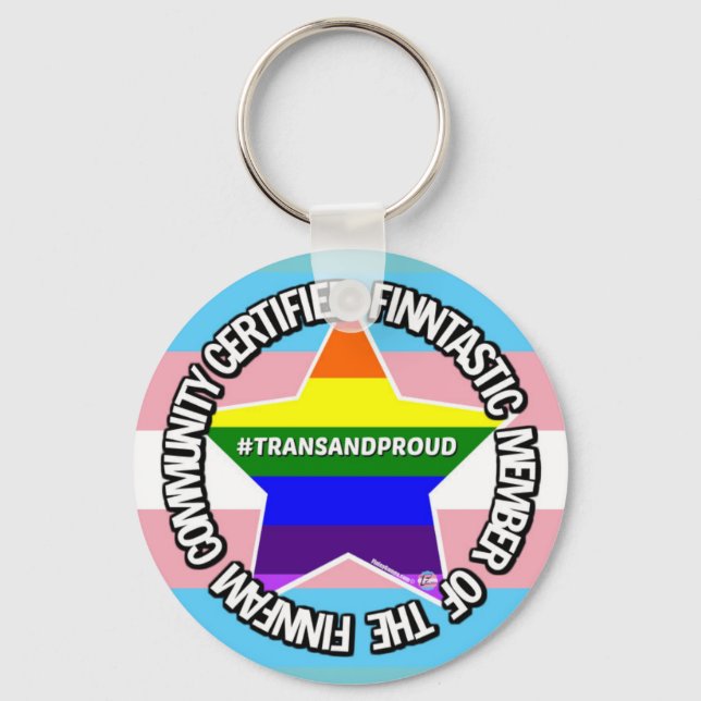 (Trans) Certified FinnFam Member Keyring (Front)