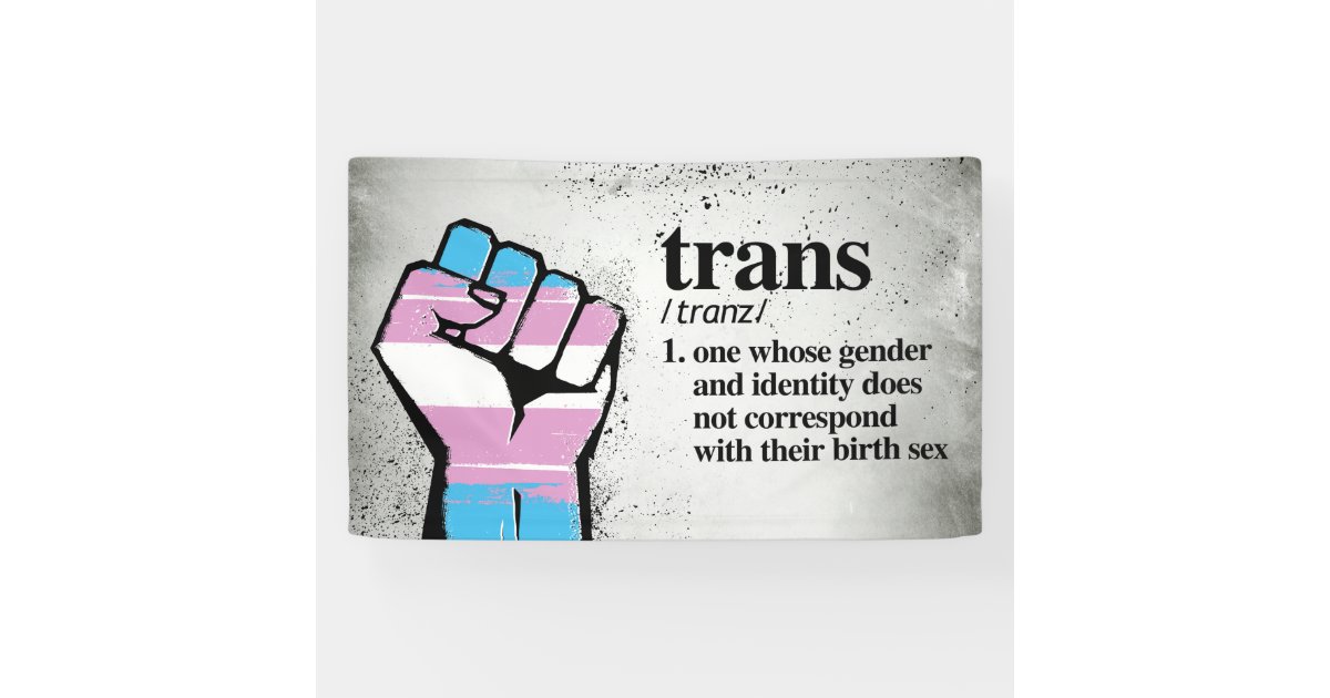 Trans Definition Defined LGBTQ Terms Banner Zazzle.co.uk
