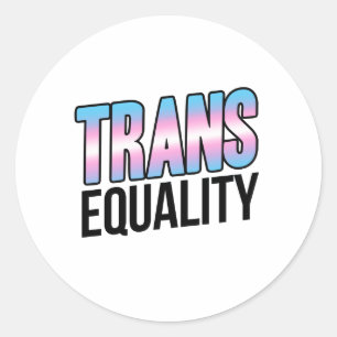 Trans Equality Classic Round Sticker
