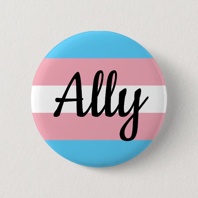 Trans Flag Ally Button (Front)
