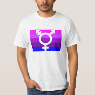 Trans Flag Cutout 2 T-Shirt