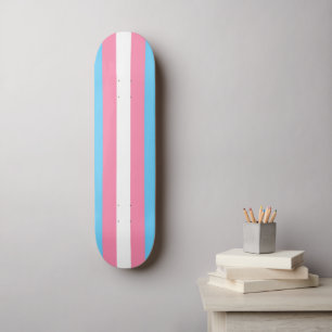 Trans flag on skateboard