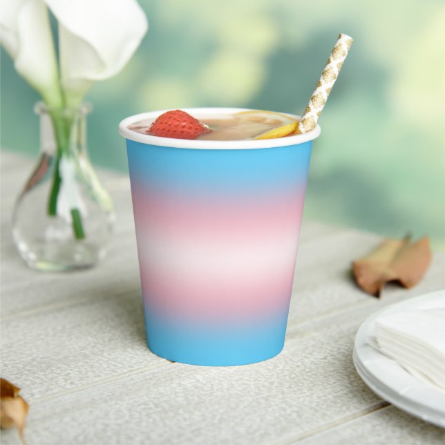 Trans Flag Paper Cups (Insitu)