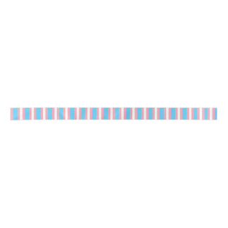 trans flag pattern satin ribbon