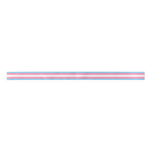 Trans flag satin ribbon