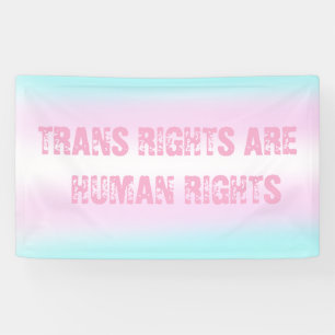Trans Flag slogan Trans rights are human rights Banner