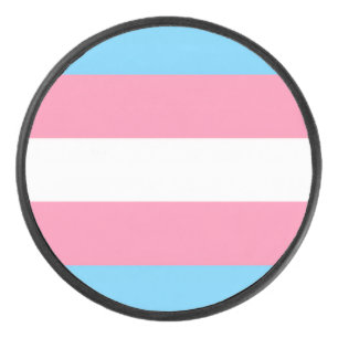Trans flag style Puck