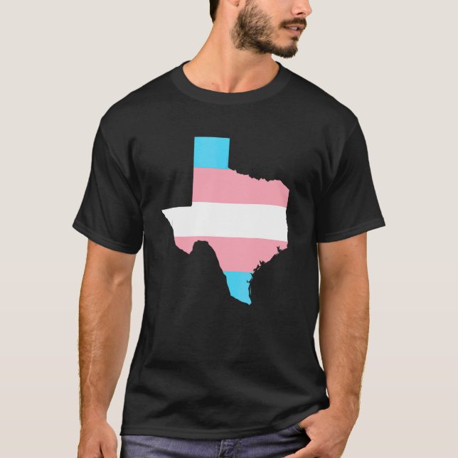 Trans Flag Texas  Lgbt Pride Support T-Shirt (Front)